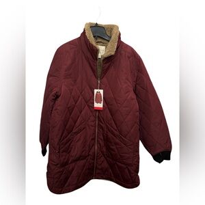 Weatherproof Red Quilted Puffer Jacket